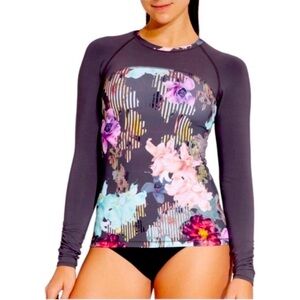 NWT CALIA by Carrie Underwood Botanical Garden Floral Rashguard M